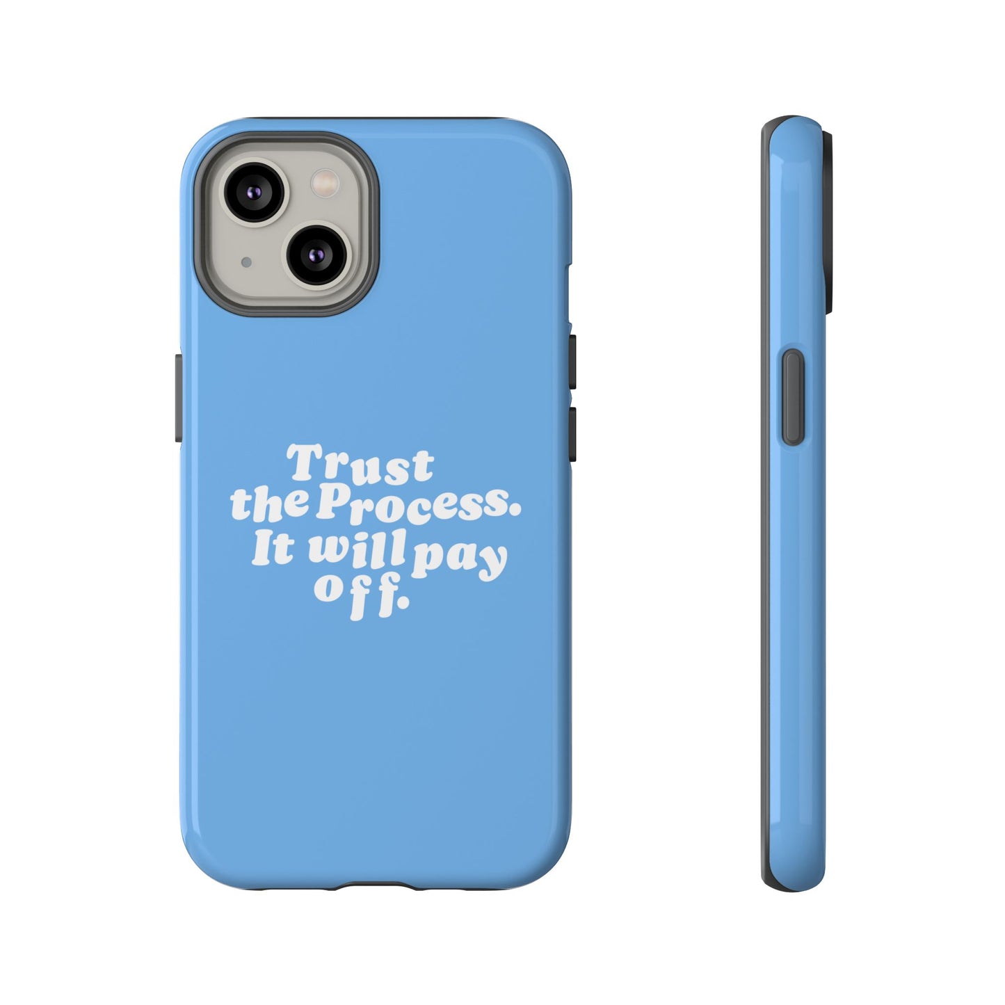 Trust harder Hard Case Babyblau iPhone