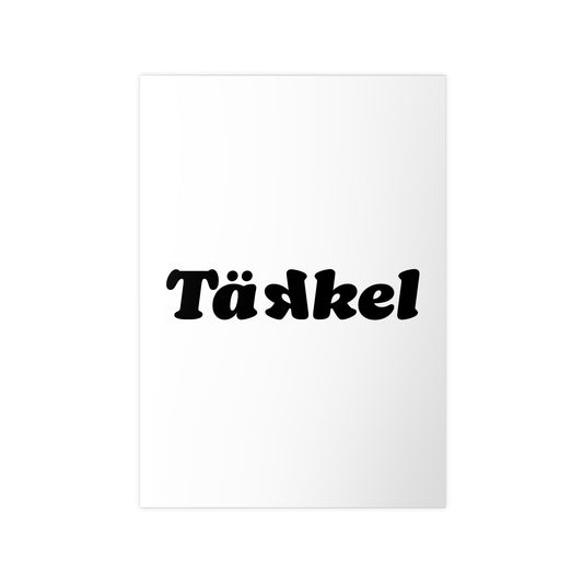 TÄKKEL Poster – Bold Football Statement Design