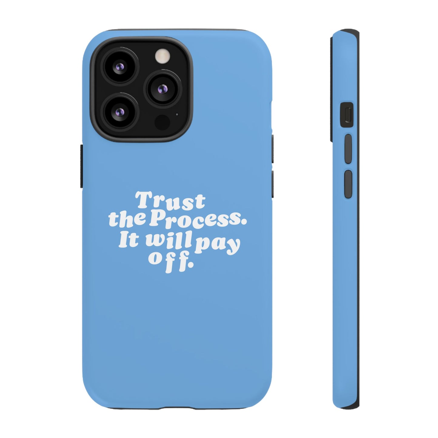 Trust harder Hard Case Babyblau iPhone