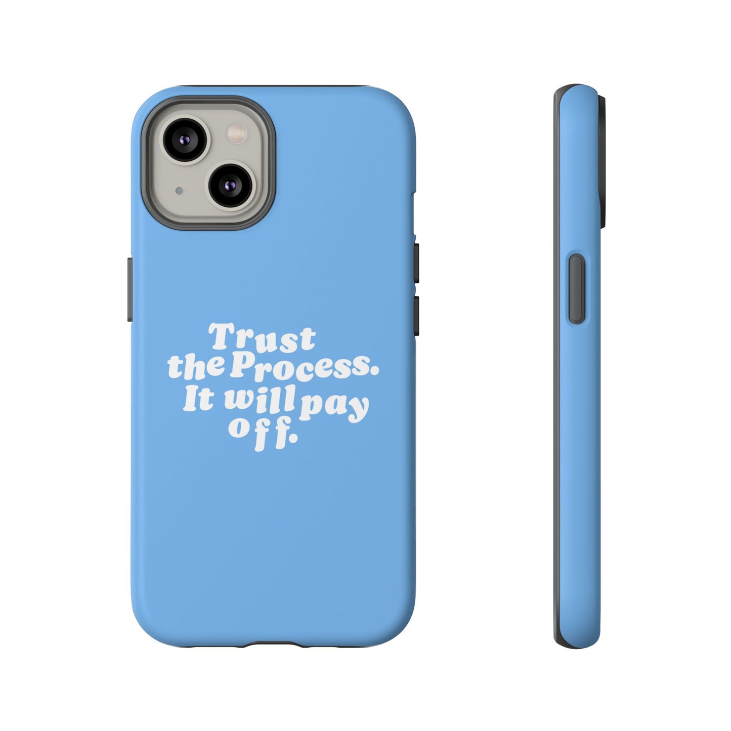 Trust harder Hard Case Babyblau iPhone