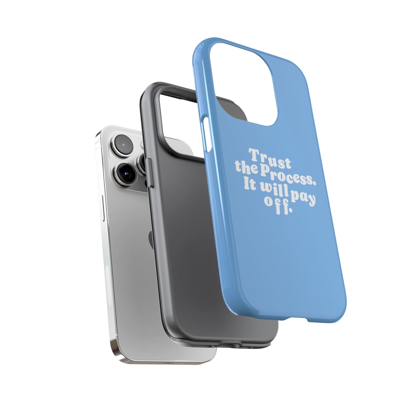 Trust harder Hard Case Babyblau iPhone
