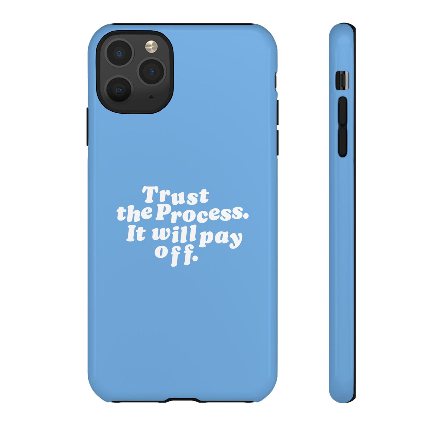 Trust harder Hard Case Babyblau iPhone