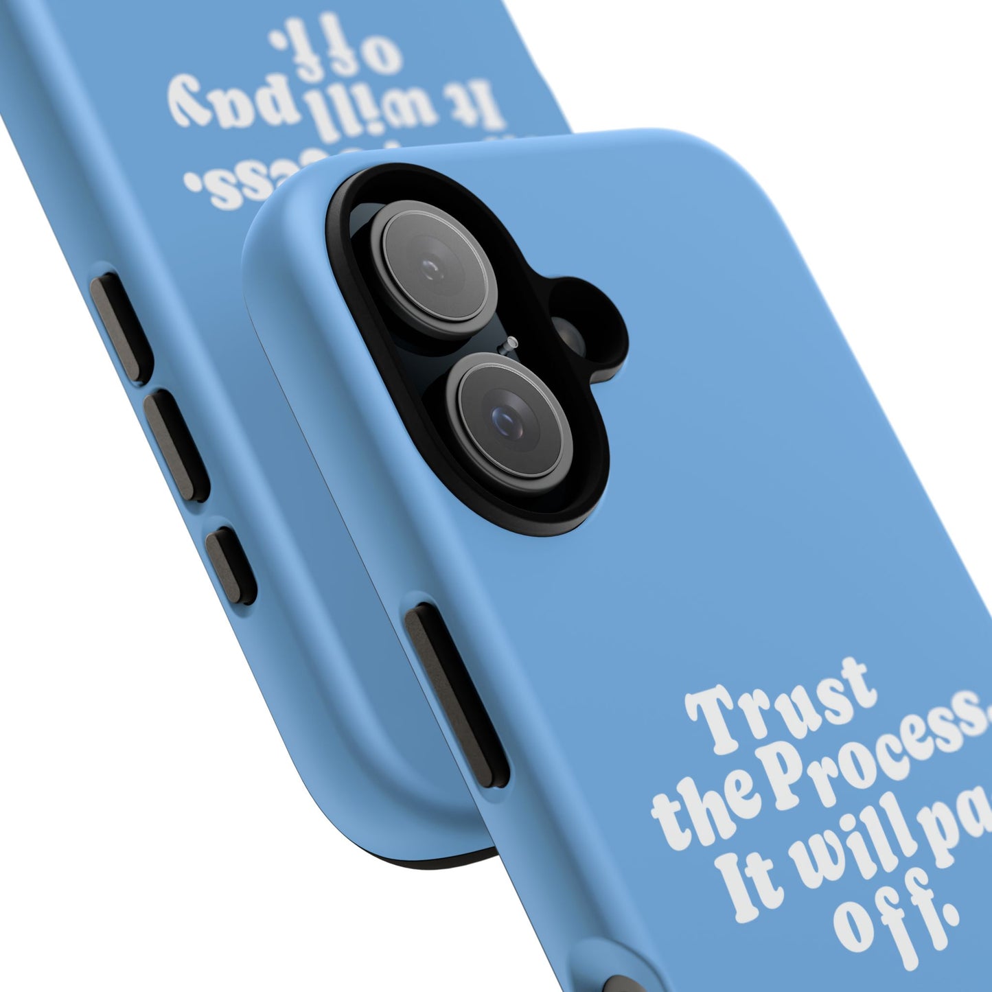 Trust harder Hard Case Babyblau iPhone