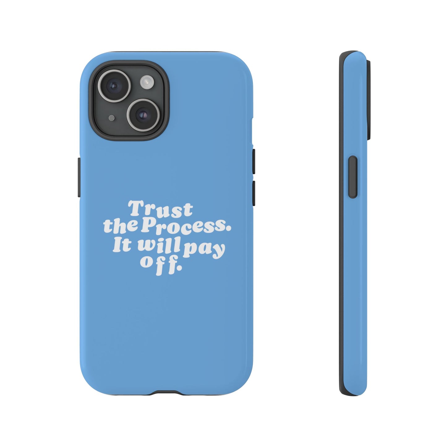 Trust harder Hard Case Babyblau iPhone