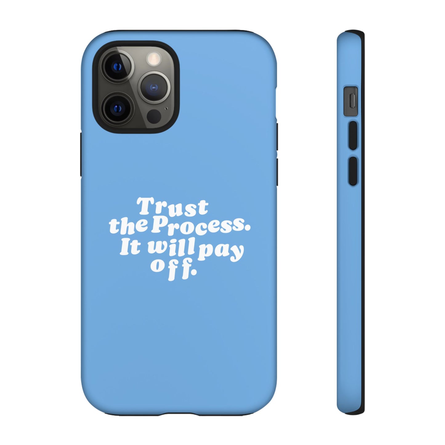 Trust harder Hard Case Babyblau iPhone