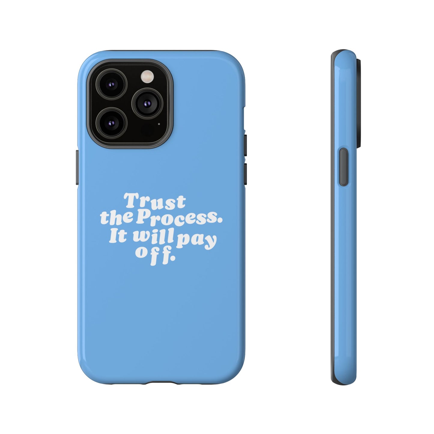 Trust harder Hard Case Babyblau iPhone