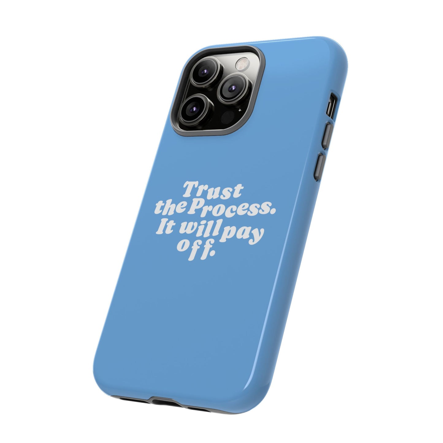 Trust harder Hard Case Babyblau iPhone