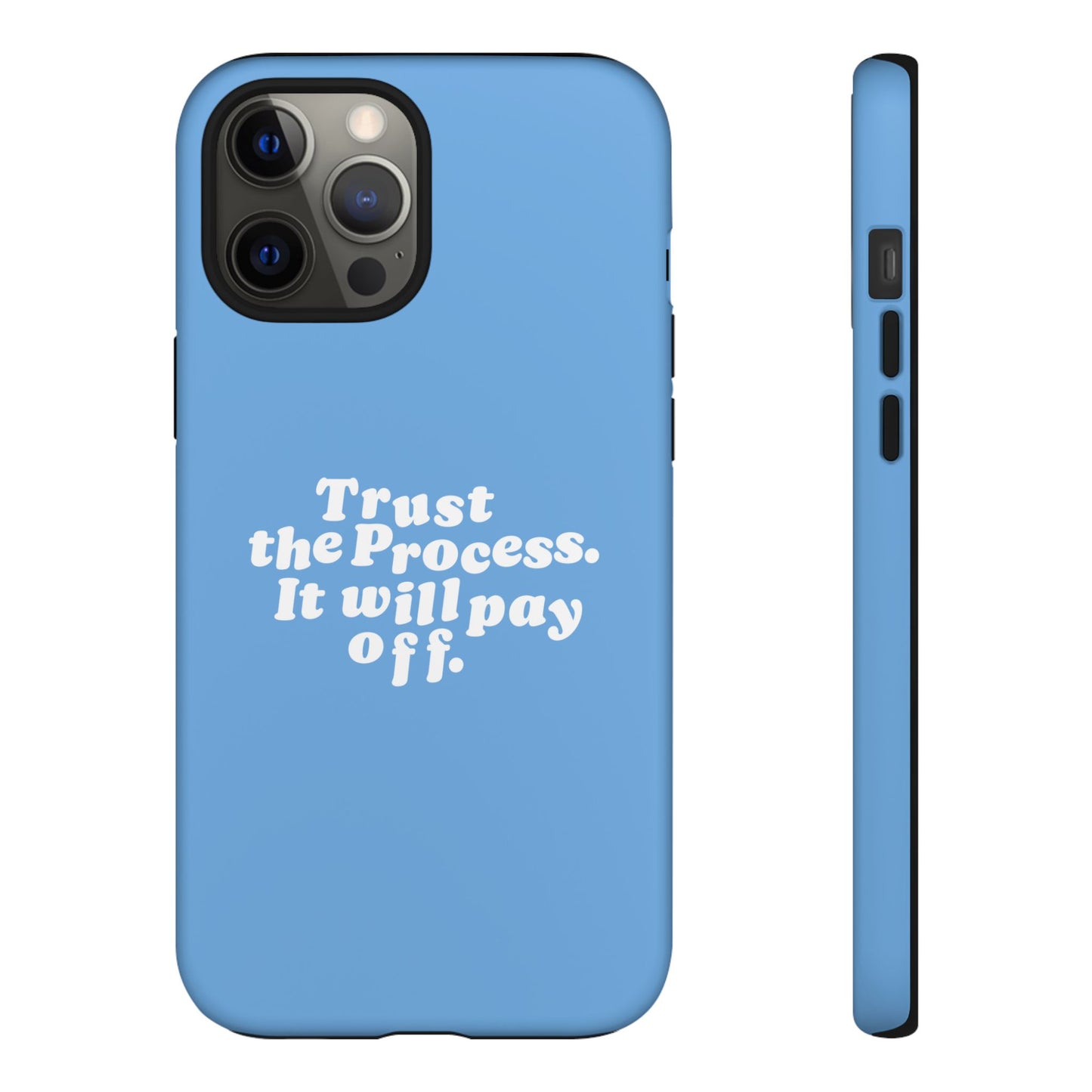 Trust harder Hard Case Babyblau iPhone
