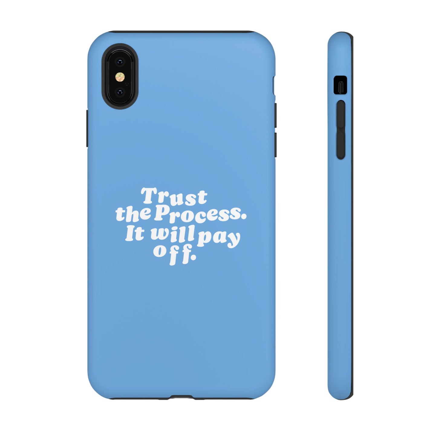 Trust harder Hard Case Babyblau iPhone