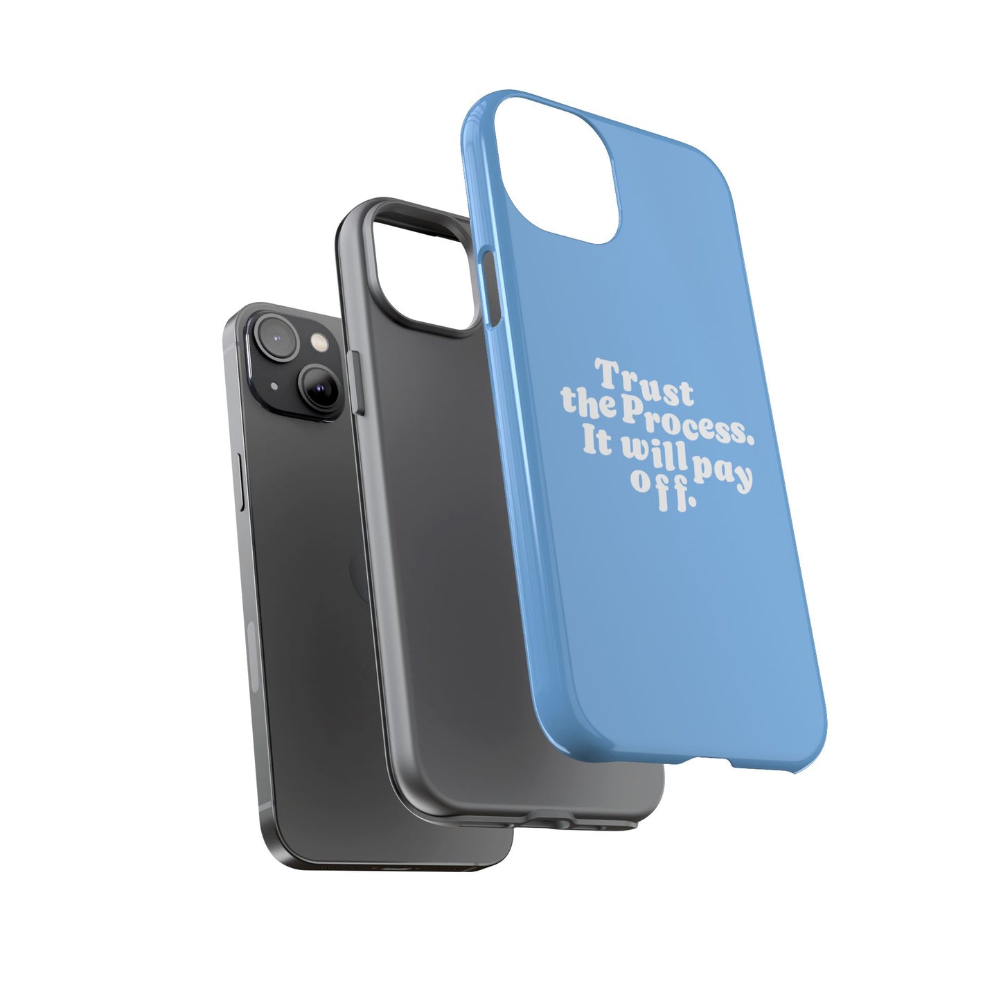 Trust harder Hard Case Babyblau iPhone
