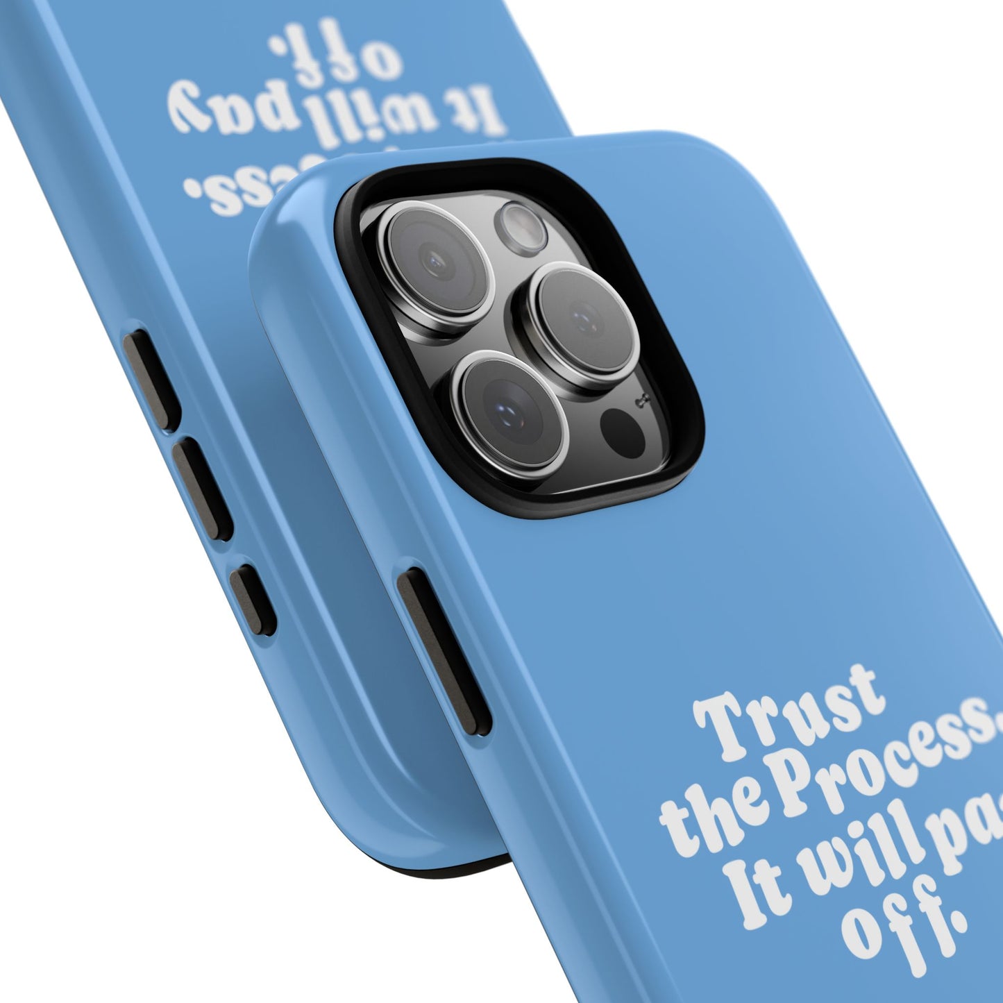 Trust harder Hard Case Babyblau iPhone