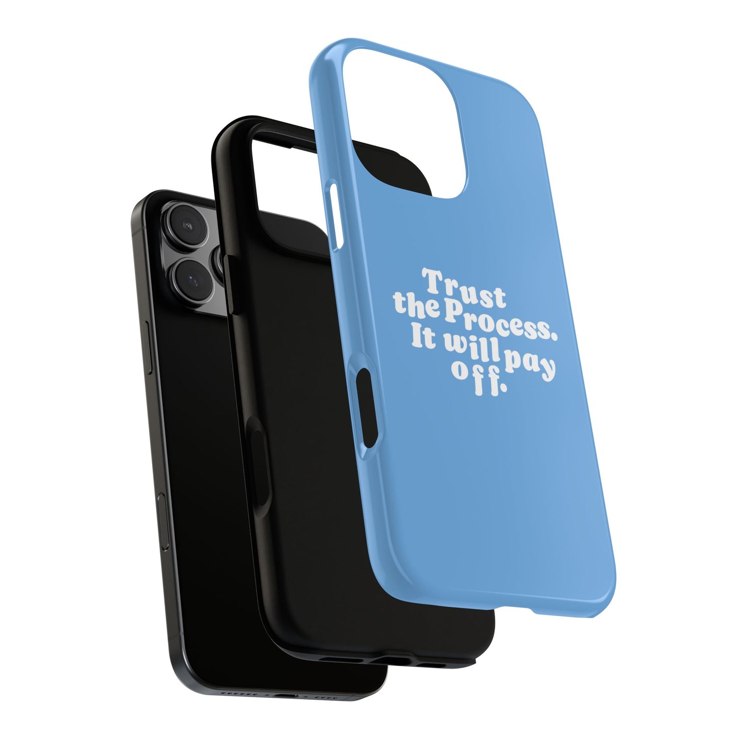 Trust harder Hard Case Babyblau iPhone