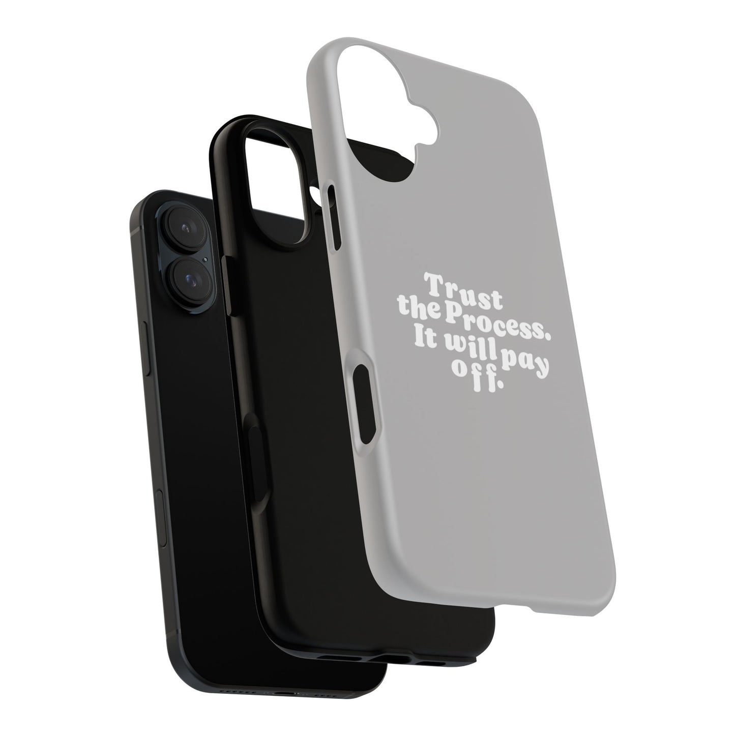 Trust harder Hard Case Grau iPhone