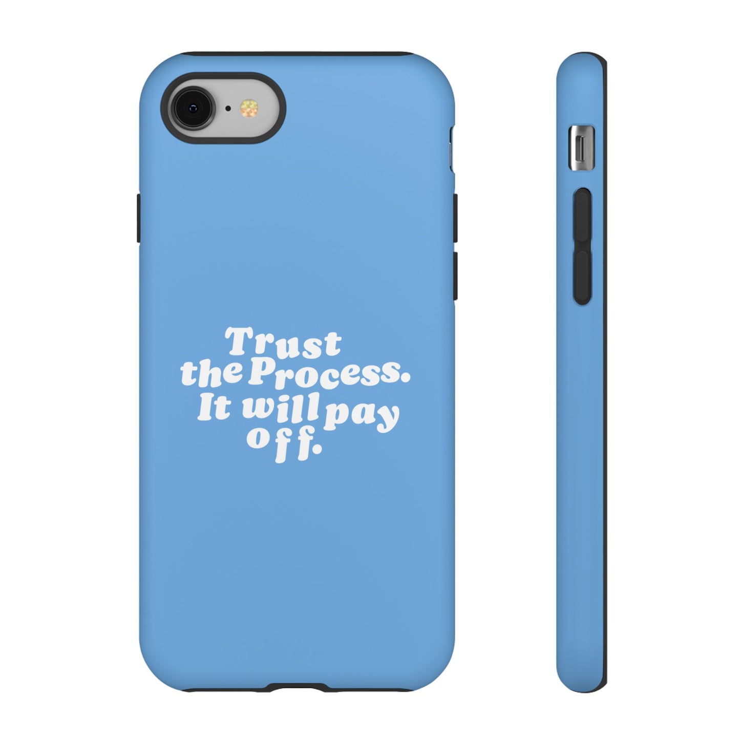 Trust harder Hard Case Babyblau iPhone