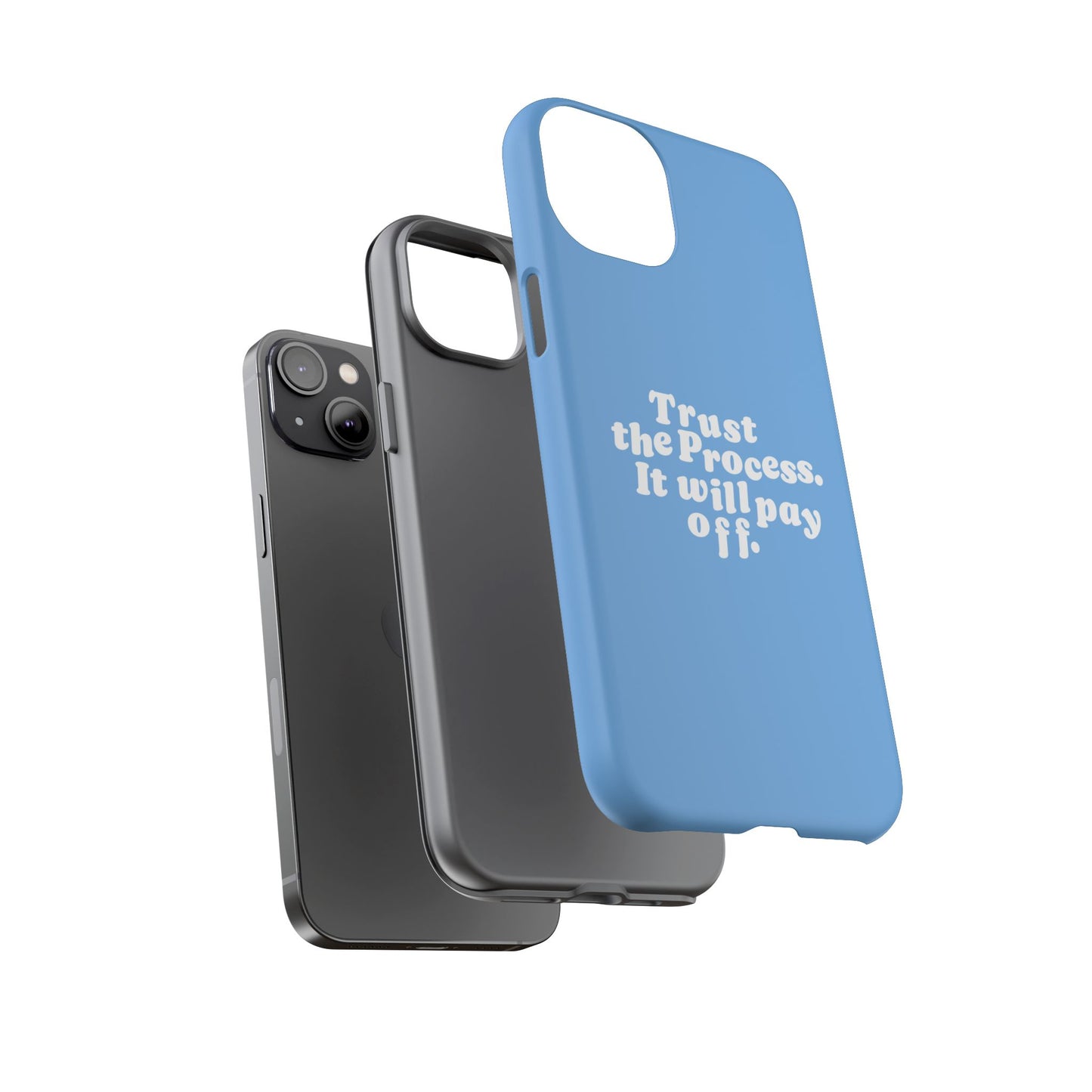Trust harder Hard Case Babyblau iPhone
