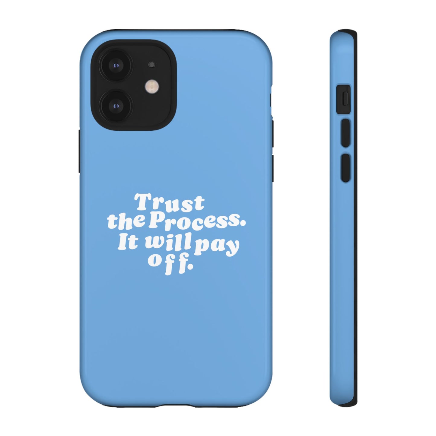 Trust harder Hard Case Babyblau iPhone