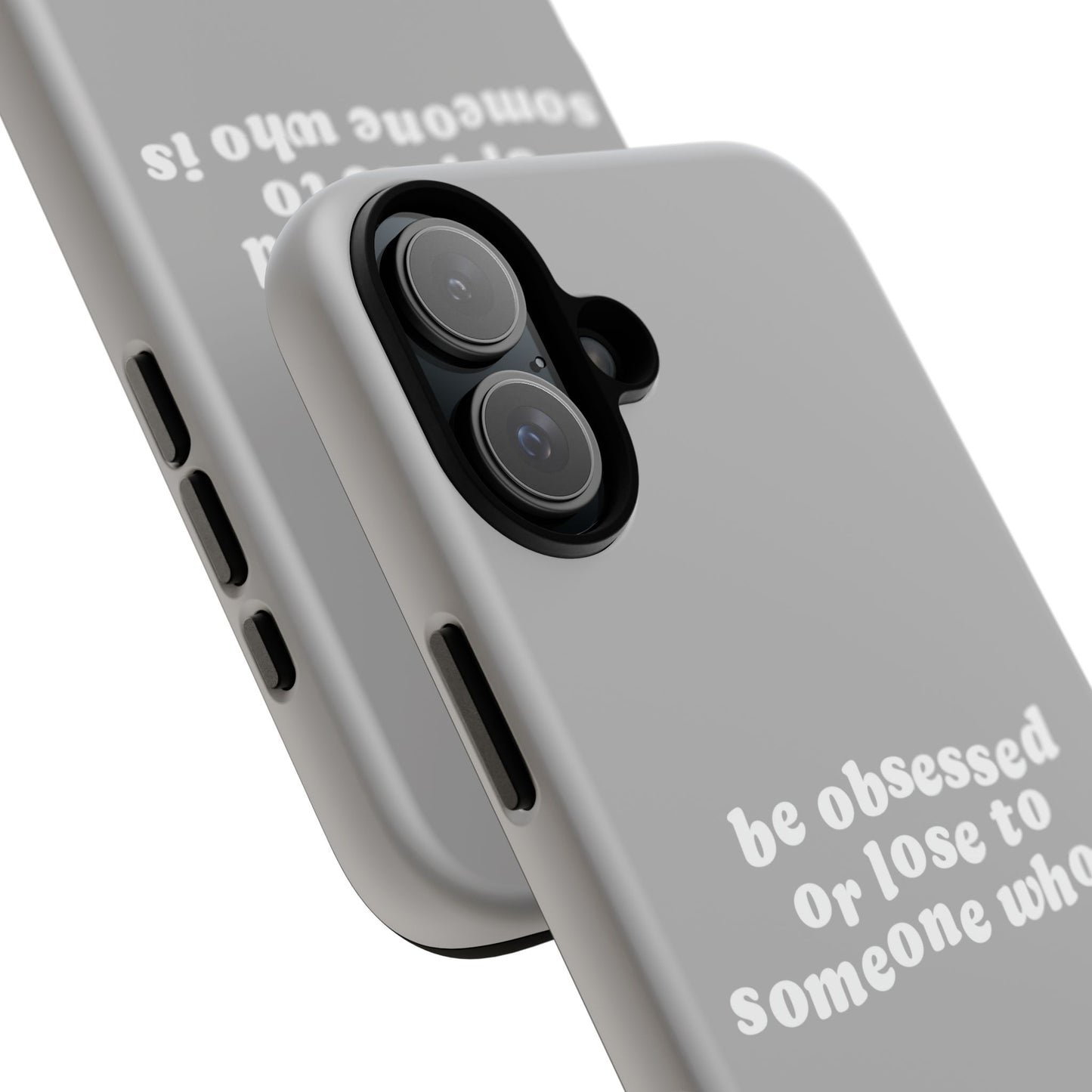 Be Obsessed Hard Case Grau iPhone