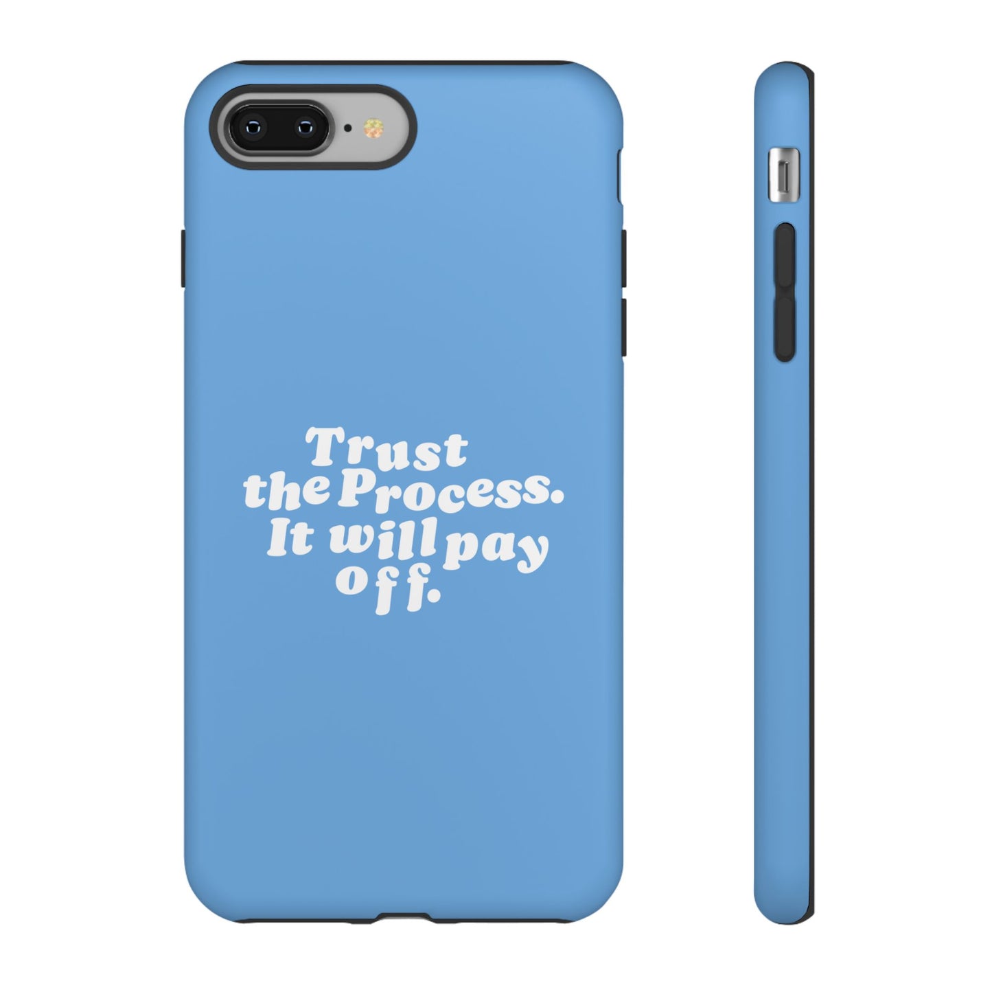 Trust harder Hard Case Babyblau iPhone