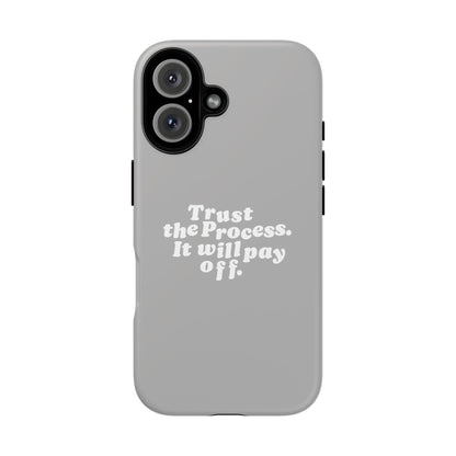 Trust harder Hard Case Grau iPhone