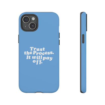 Trust harder Hard Case Babyblau iPhone