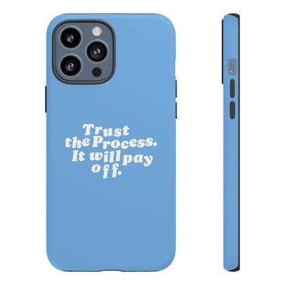 Trust harder Hard Case Babyblau iPhone
