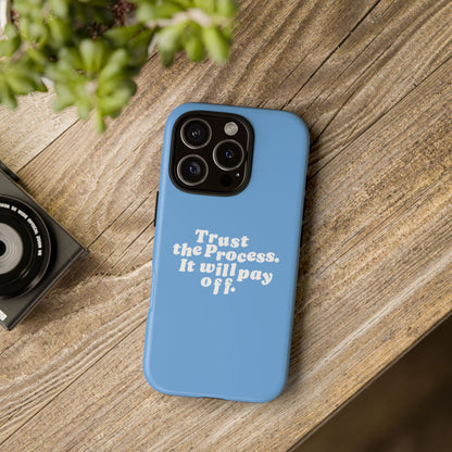 Trust harder Hard Case Babyblau iPhone