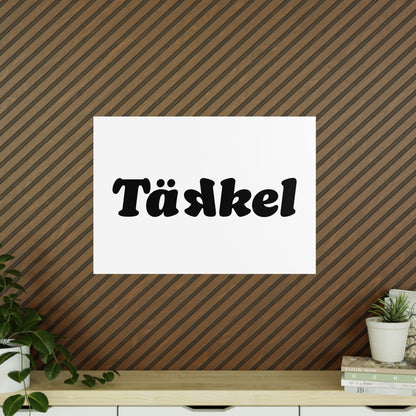 TÄKKEL Poster – Bold Football Statement Design