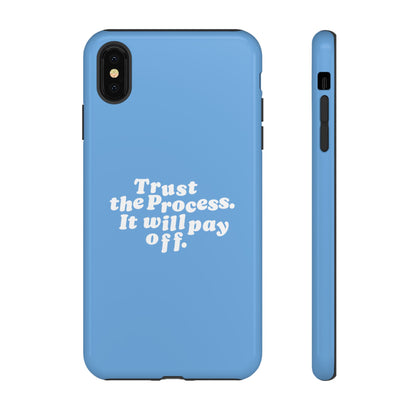 Trust harder Hard Case Babyblau iPhone