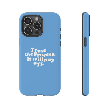Trust harder Hard Case Babyblau iPhone