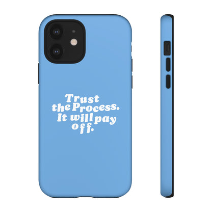 Trust harder Hard Case Babyblau iPhone