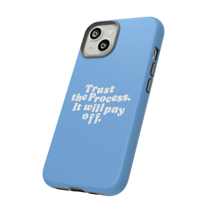 Trust harder Hard Case Babyblau iPhone