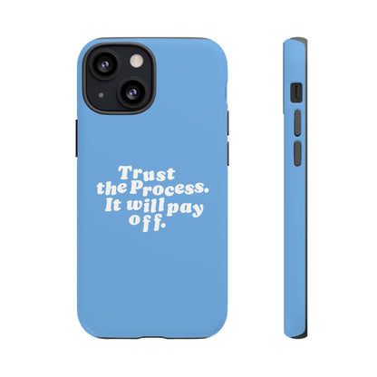 Trust harder Hard Case Babyblau iPhone
