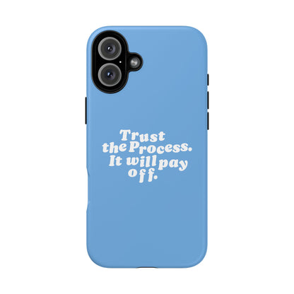 Trust harder Hard Case Babyblau iPhone