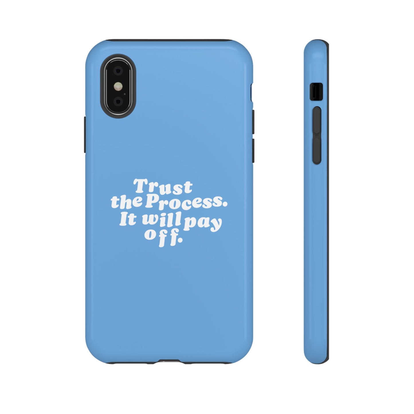 Trust harder Hard Case Babyblau iPhone