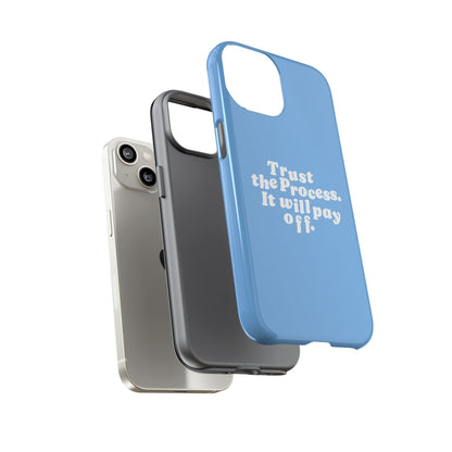 Trust harder Hard Case Babyblau iPhone