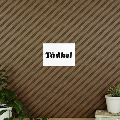 TÄKKEL Poster – Bold Football Statement Design