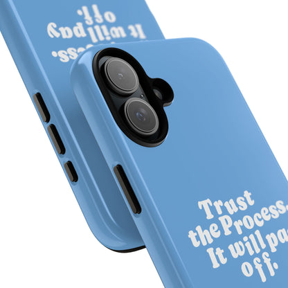 Trust harder Hard Case Babyblau iPhone