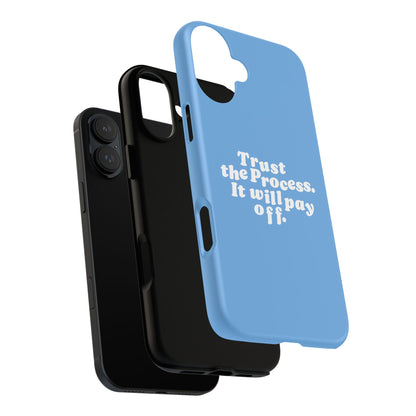 Trust harder Hard Case Babyblau iPhone