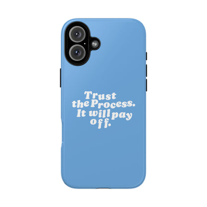 Trust harder Hard Case Babyblau iPhone