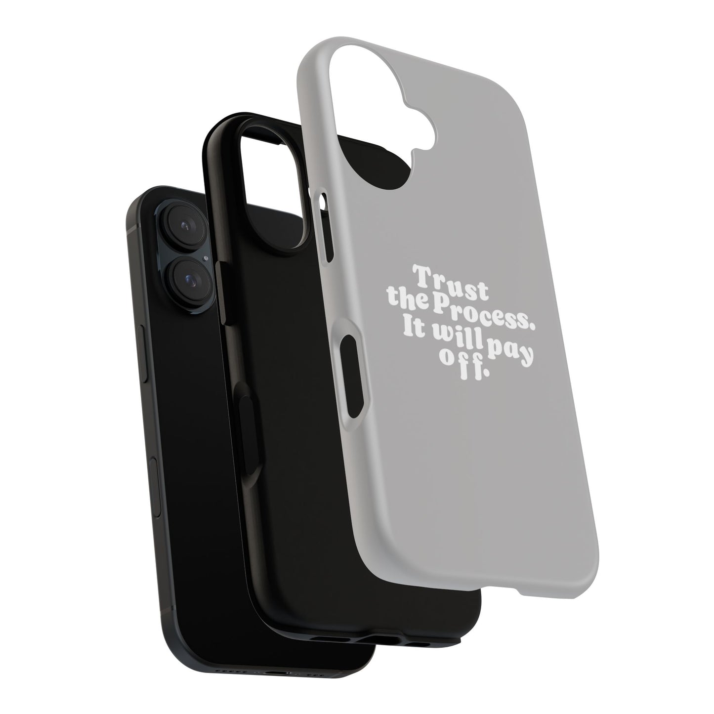 Trust harder Hard Case Grau iPhone