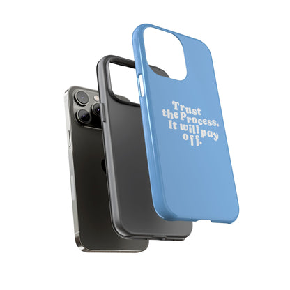 Trust harder Hard Case Babyblau iPhone