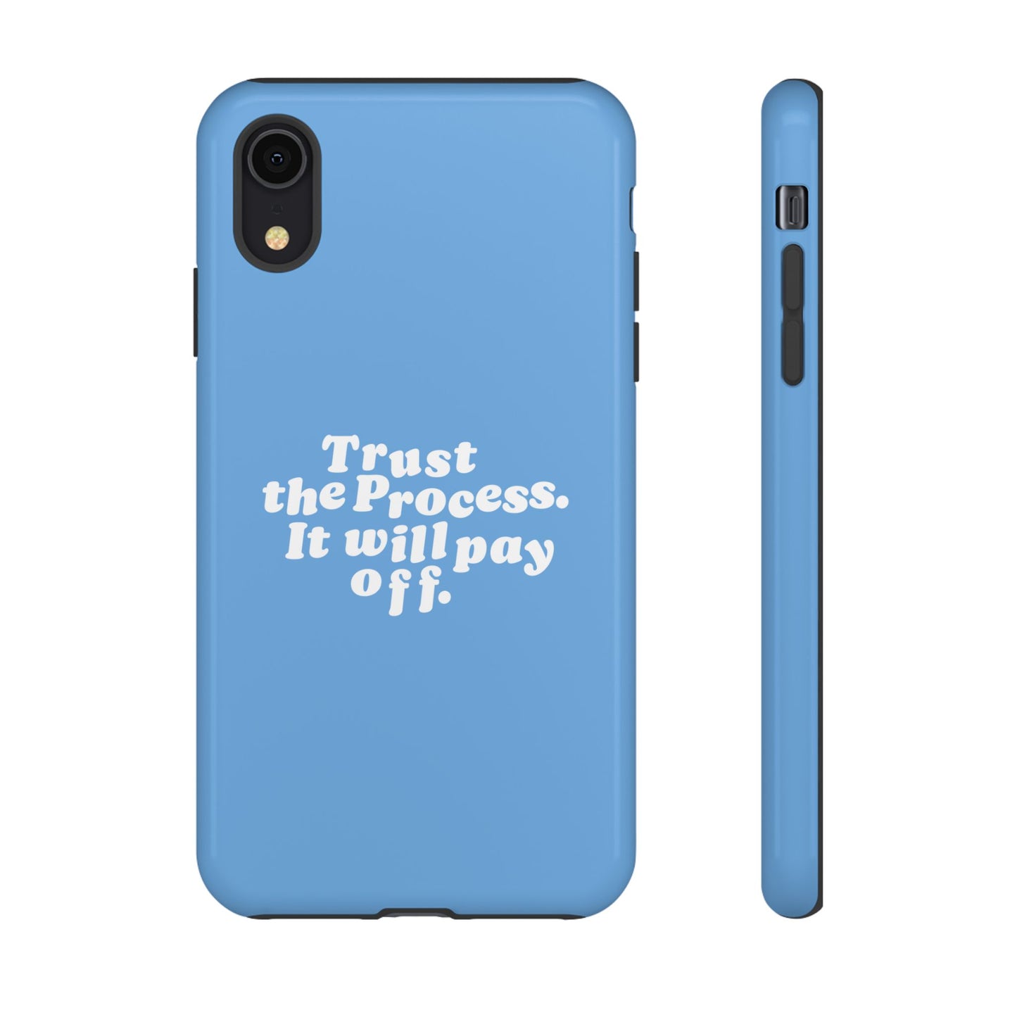 Trust harder Hard Case Babyblau iPhone