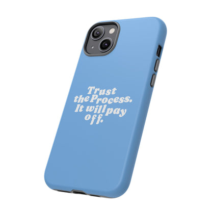 Trust harder Hard Case Babyblau iPhone