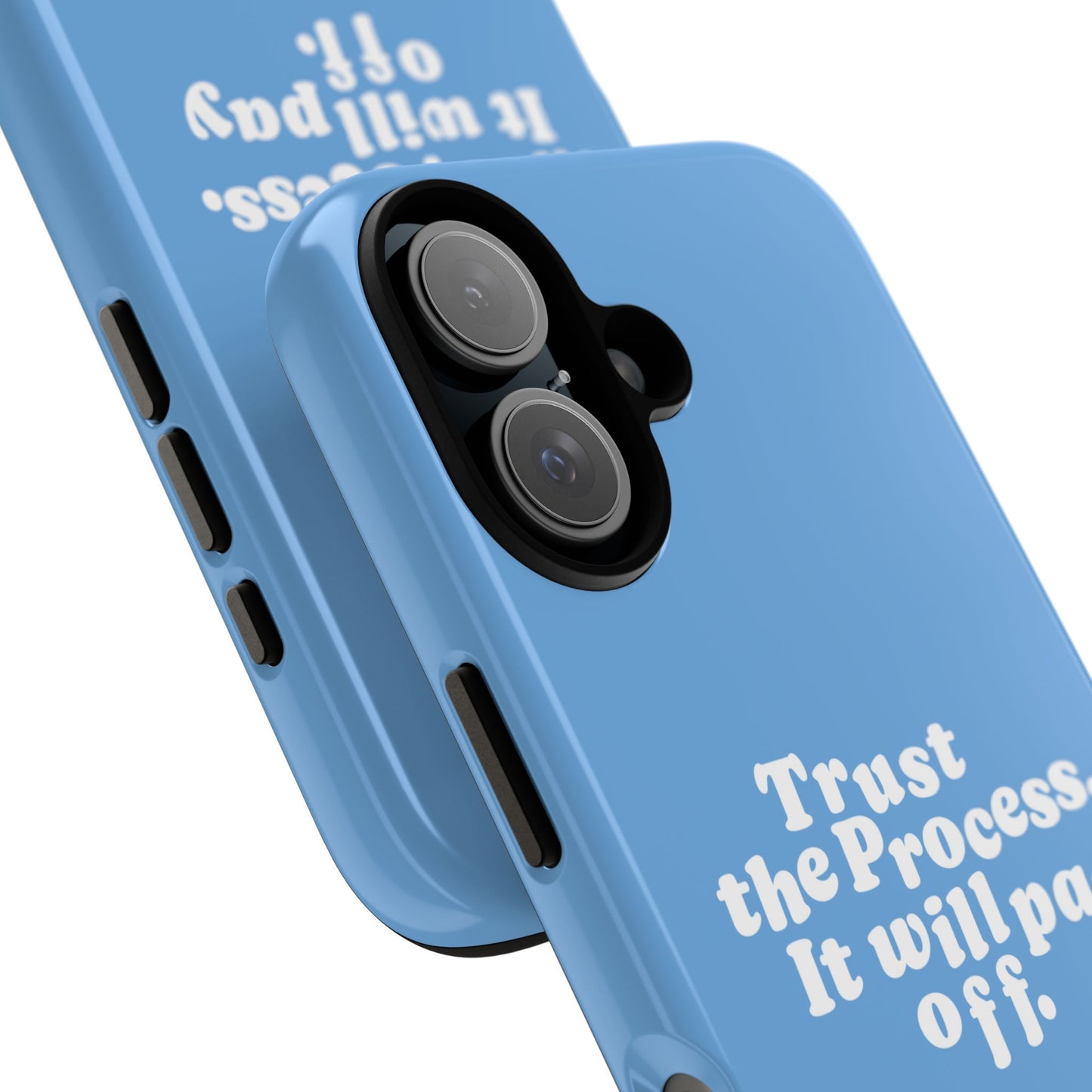 Trust harder Hard Case Babyblau iPhone