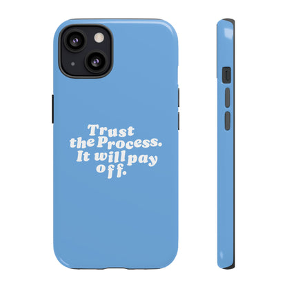 Trust harder Hard Case Babyblau iPhone