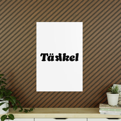 TÄKKEL Poster – Bold Football Statement Design