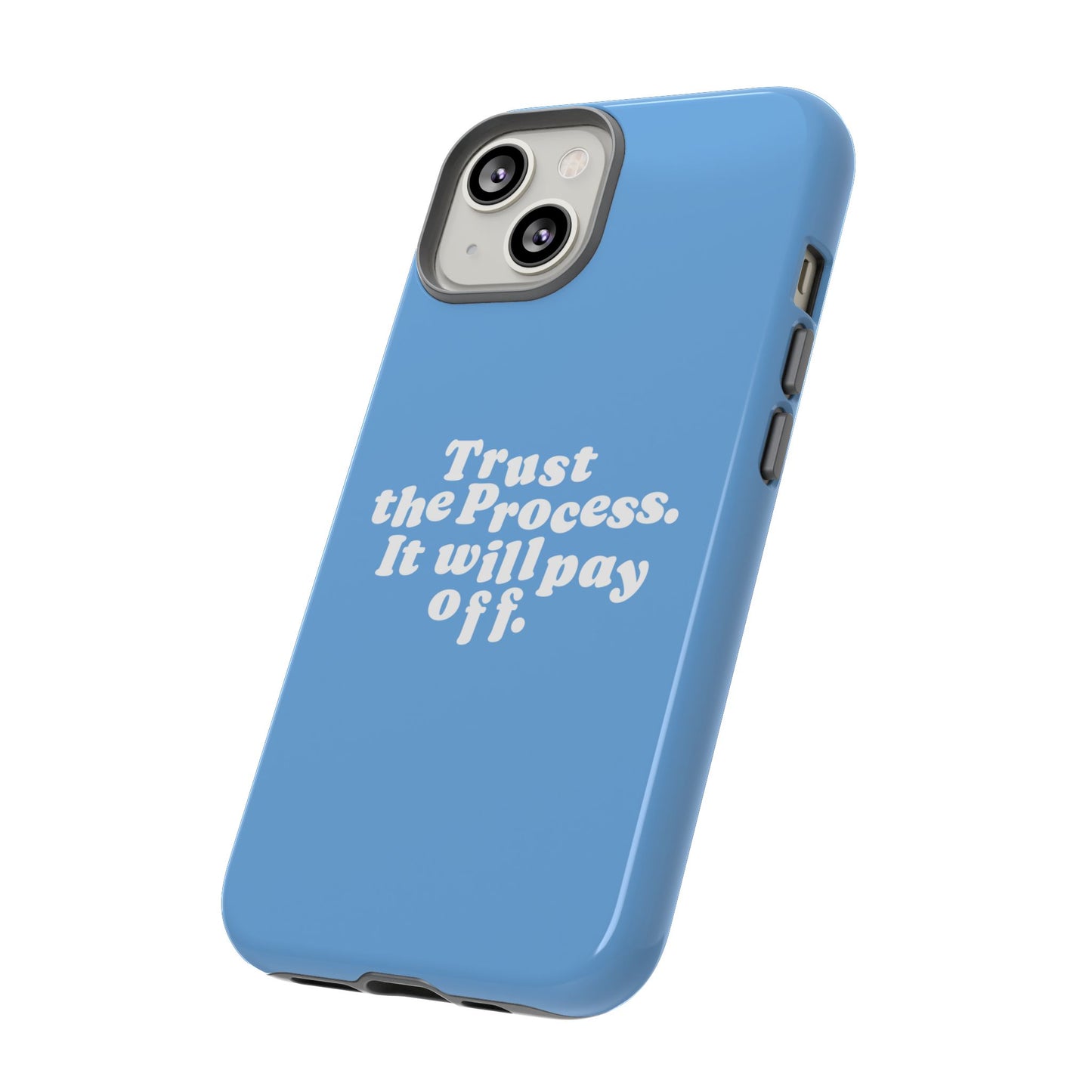 Trust harder Hard Case Babyblau iPhone
