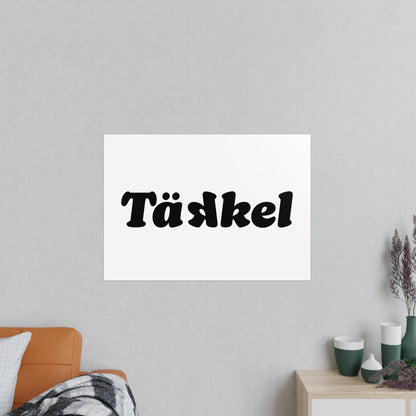 TÄKKEL Poster – Bold Football Statement Design