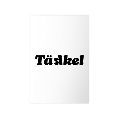 TÄKKEL Poster – Bold Football Statement Design