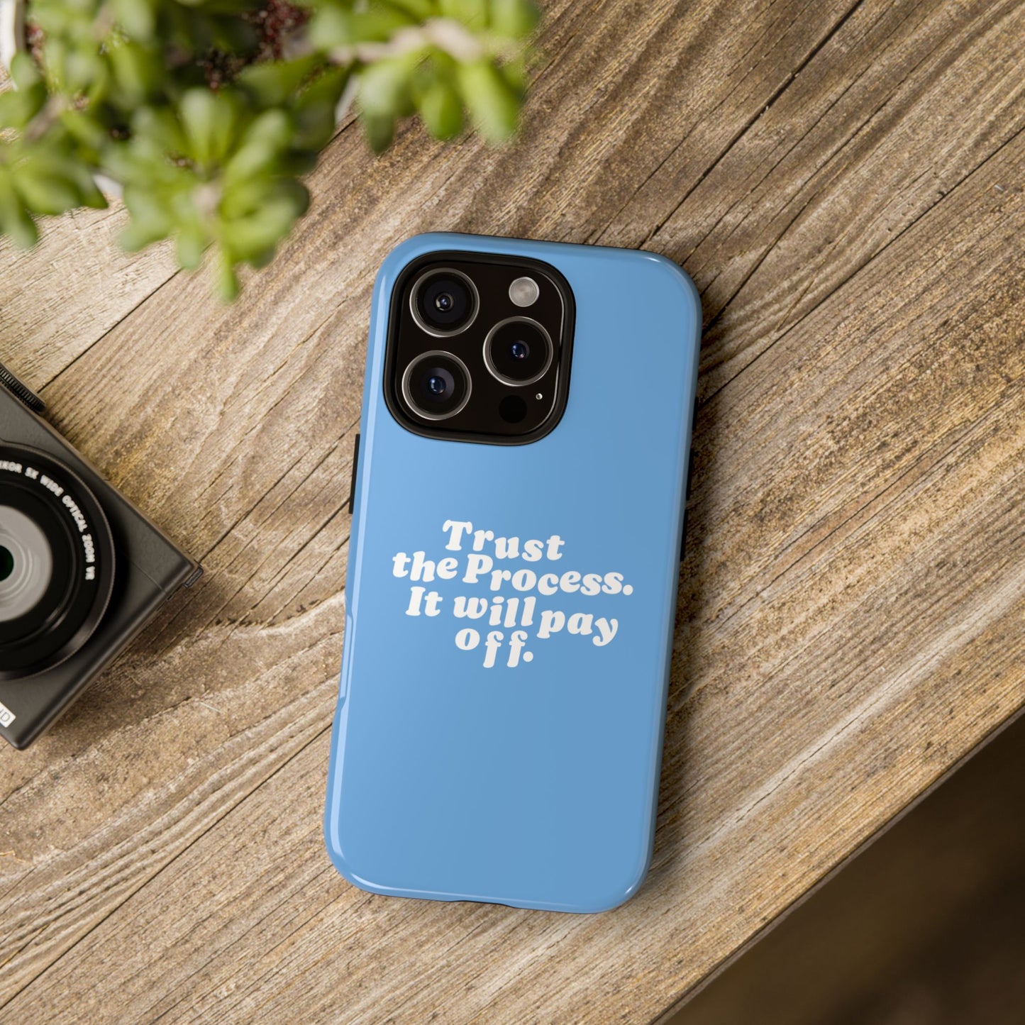 Trust harder Hard Case Babyblau iPhone
